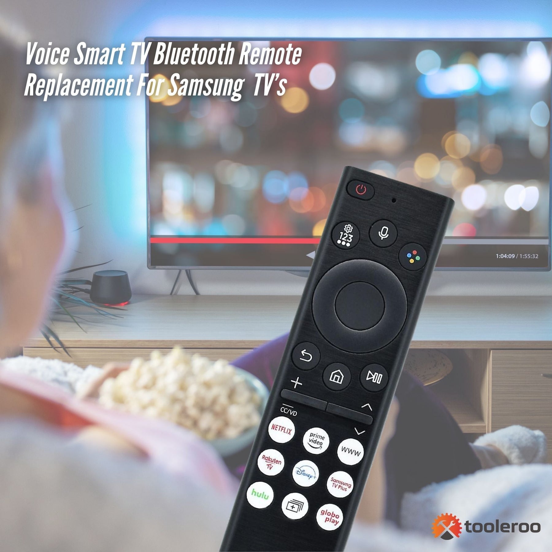 Tooleroo Smart TV Remote Control Replacement For Samsung Voice URC01910F - SuperSaverAU - view 2