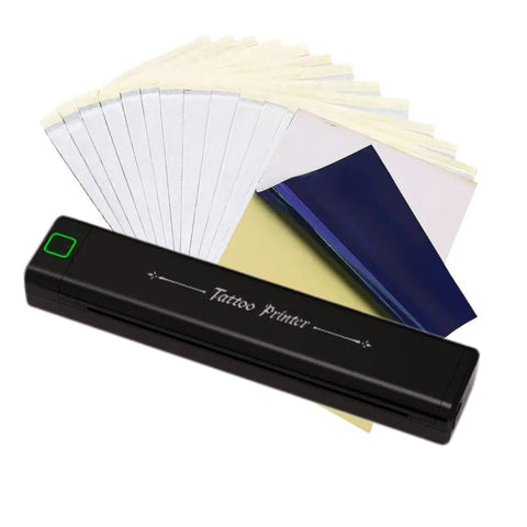 Tooleroo Portable A4 Thermal Printer Black + Tattoo Stencil Paper - Wireless - SuperSaverAU - view 1