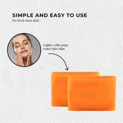 Kojie San Soap Bar 65g - All-Natural Kojic Acid for Fresh, Clean Skin
