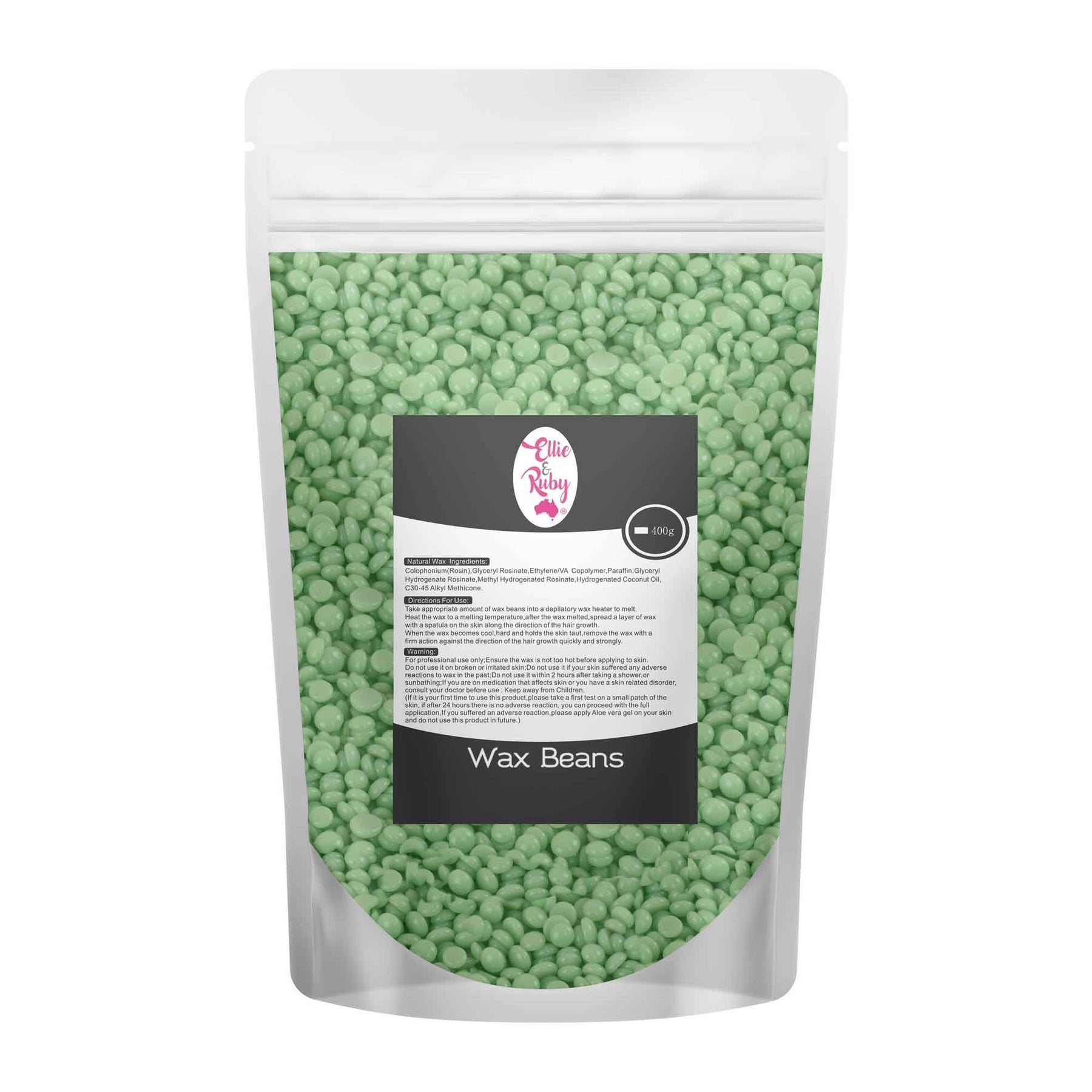 Coconut Oil Hard Wax Beans 100g - Aloe Vera Stripless Bikini Hair Removal