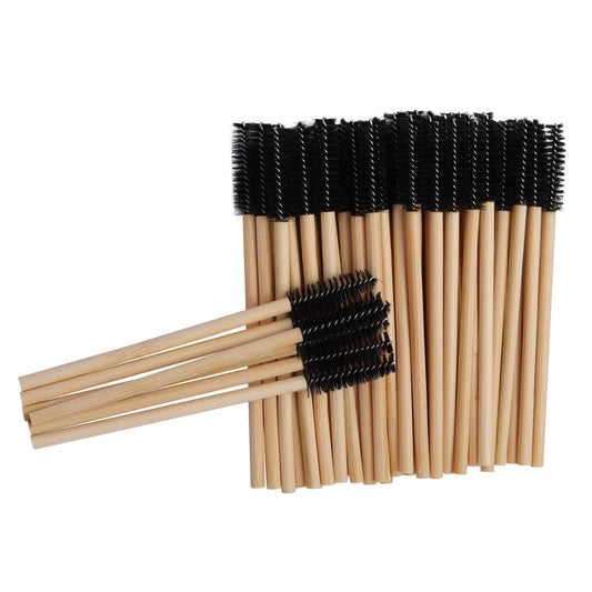 Miosh Eco Friendly Disposable Mascara Wands 50PCS - Spoolies for Eyelashes