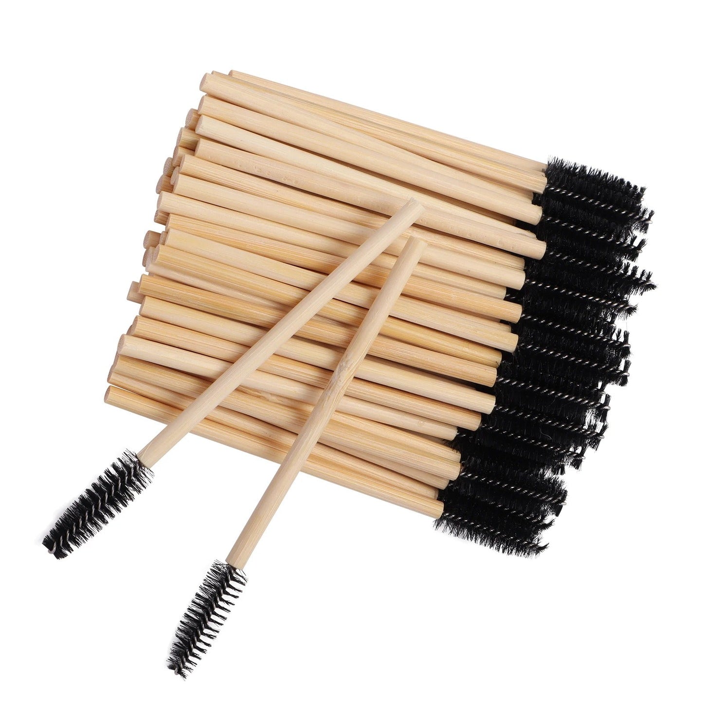 Miosh Eco Friendly Disposable Mascara Wands 50PCS - Spoolies for Eyelashes