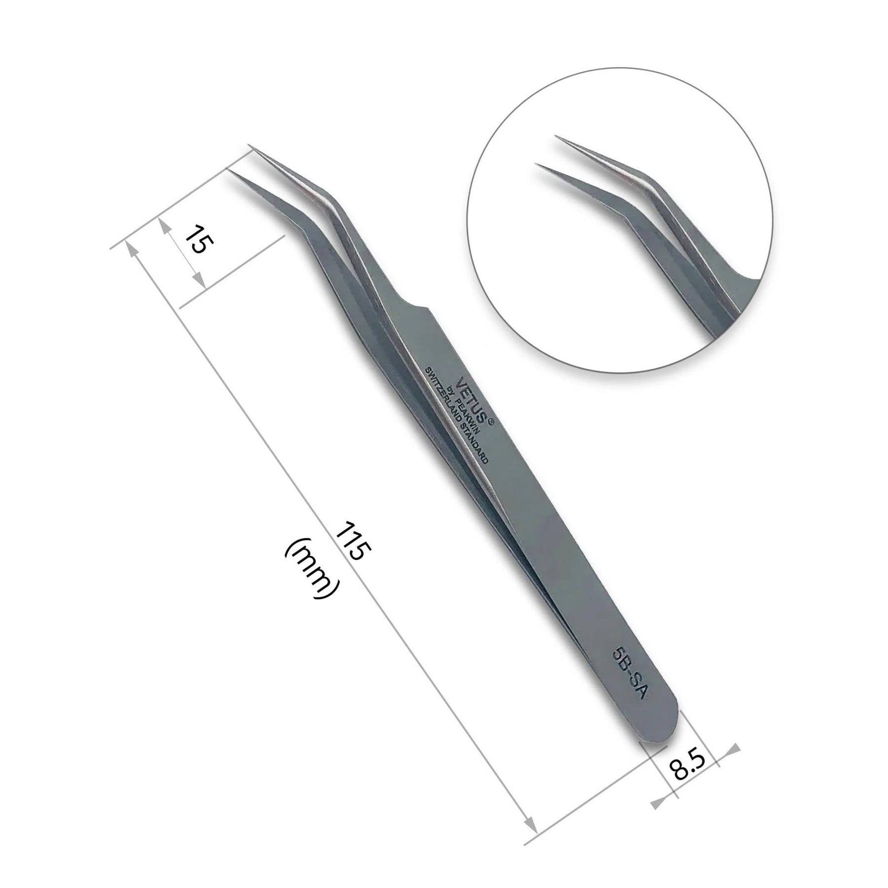 Miosh Eyelash Extension Tweezers -  Lash Isolation VETUS 5B-SA - SuperSaverAU - view 3