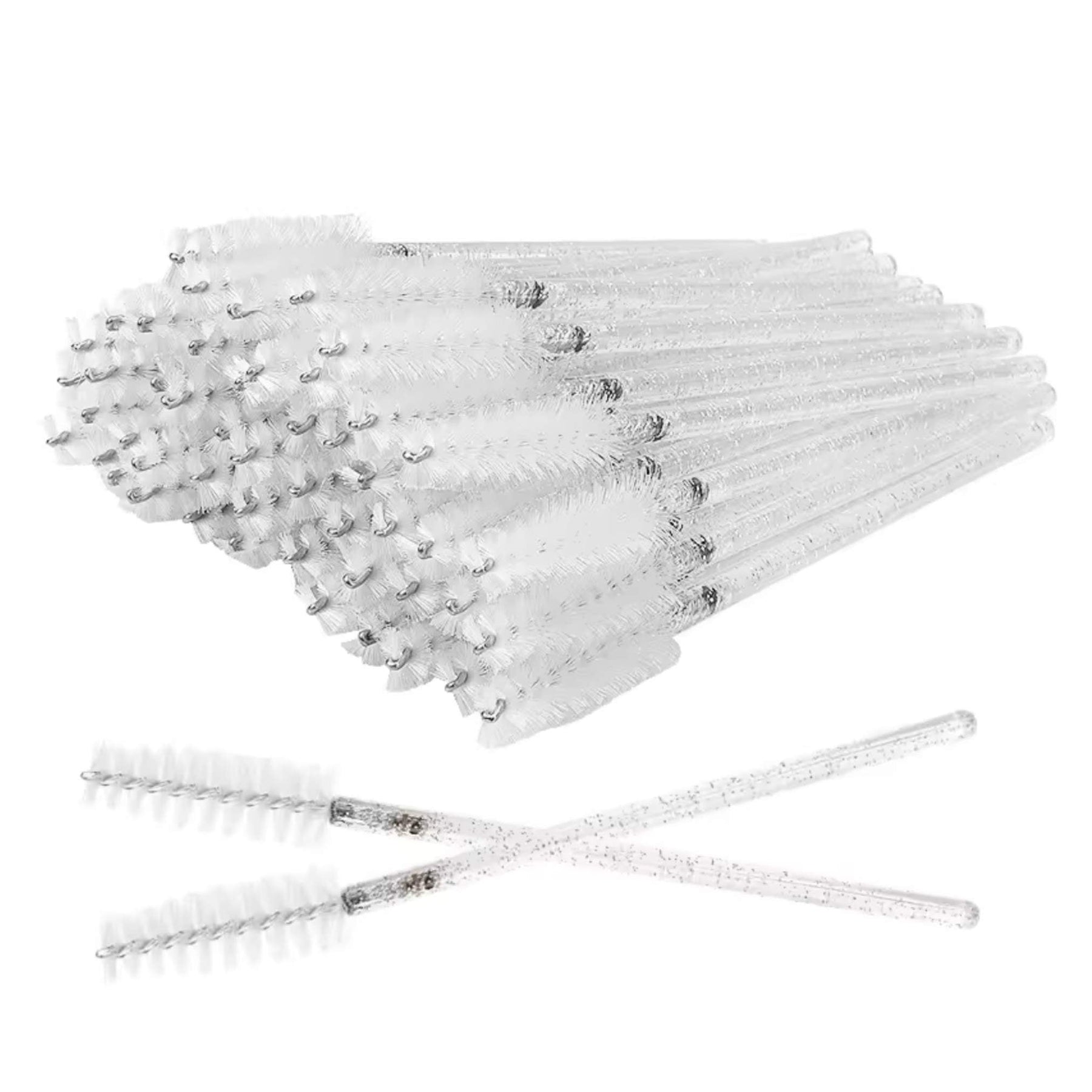 Miosh White Disposable Eyelash Mascara Wands Spoolies - 50pcs
