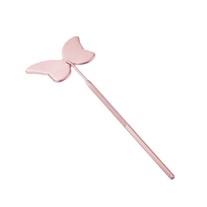 Miosh Pink Butterfly Hand-Held Mirror for Eyelash Extensions - 1 Piece