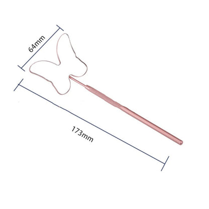 Miosh Pink Butterfly Hand-Held Mirror for Eyelash Extensions - 1 Piece