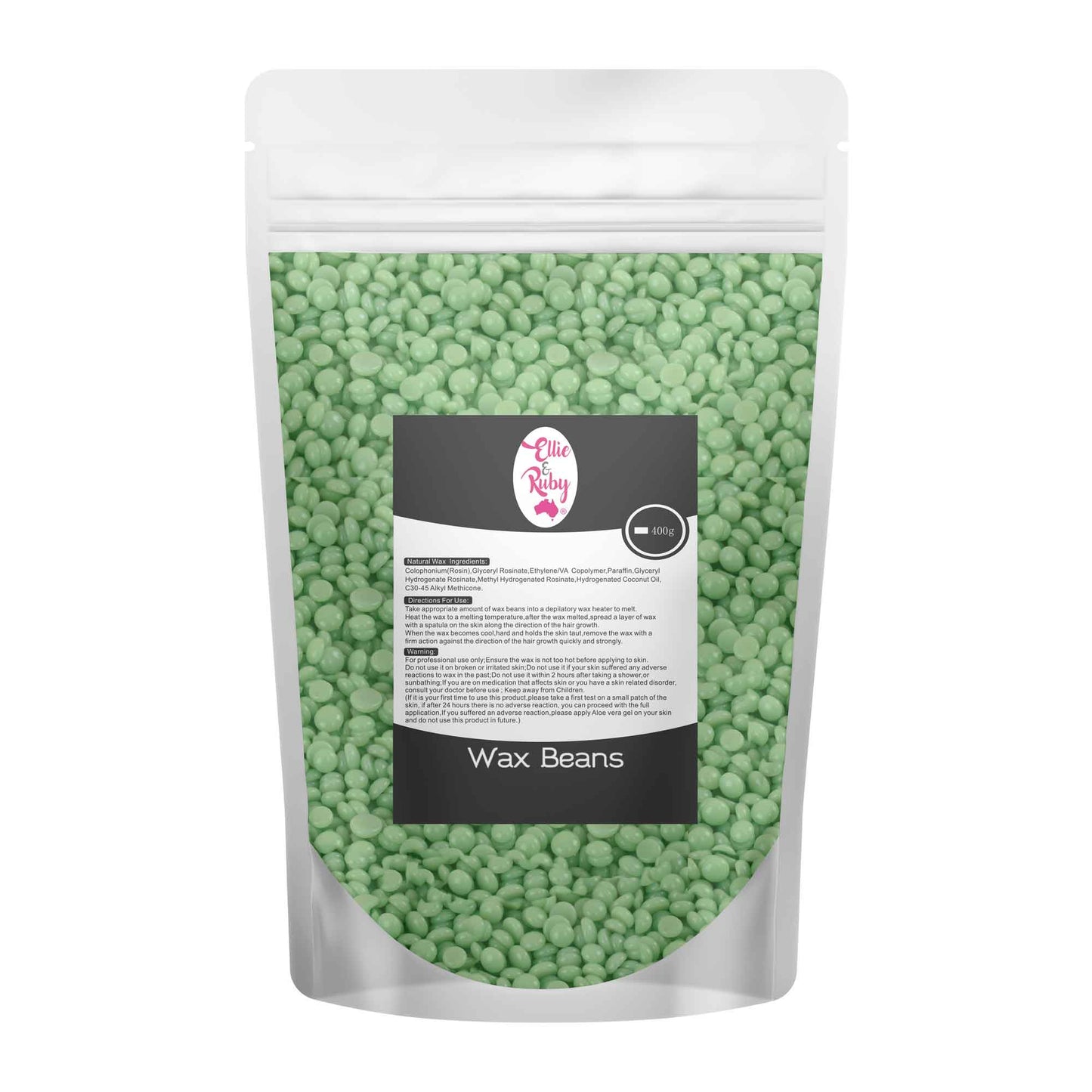 Coconut Oil Hard Wax Beans 100g - Aloe Vera, Stripless Hair Removal