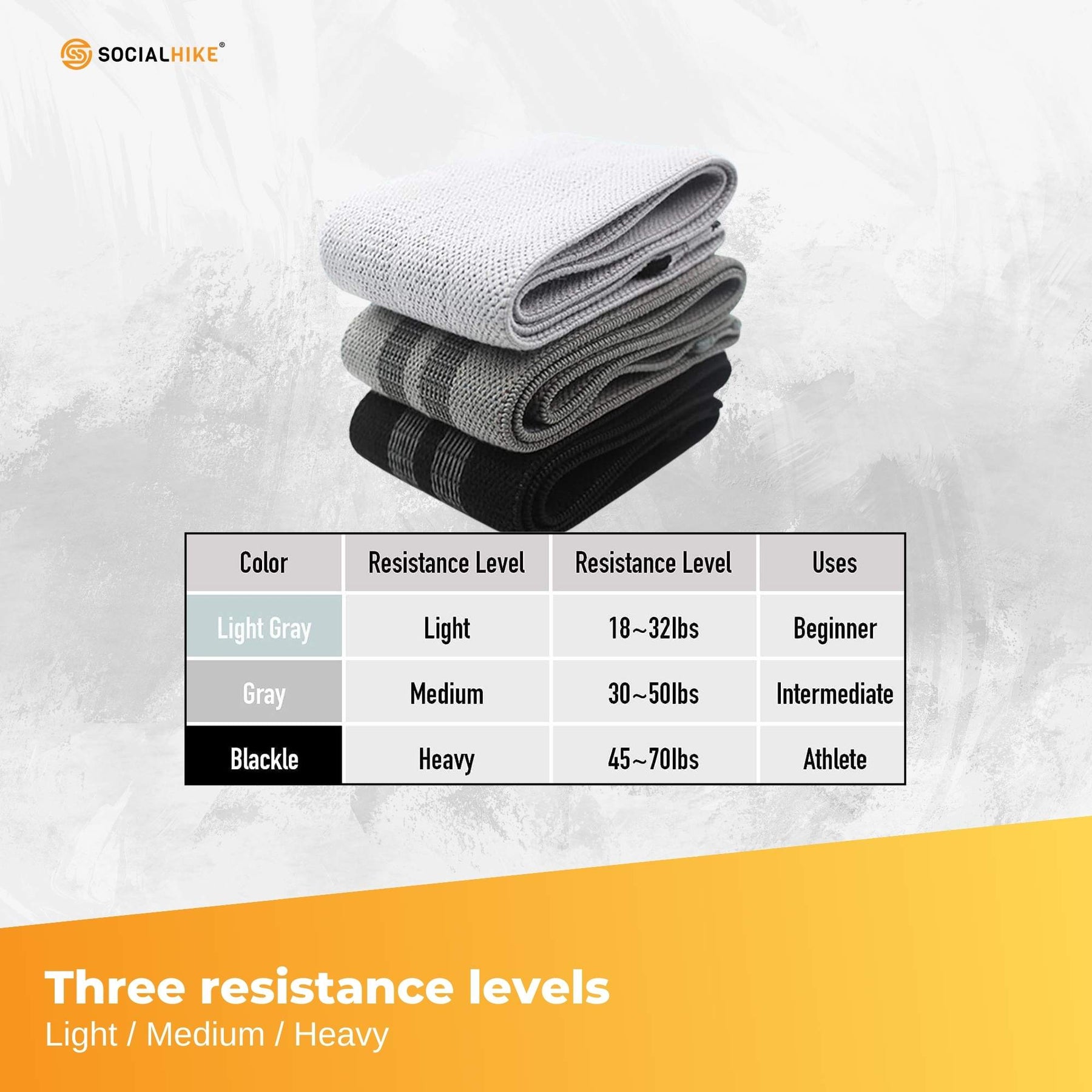 3x Resistance Exercise Hip Bands Set - Stretch Glute Booty Workout Power Loops - SuperSaverAU - view 4