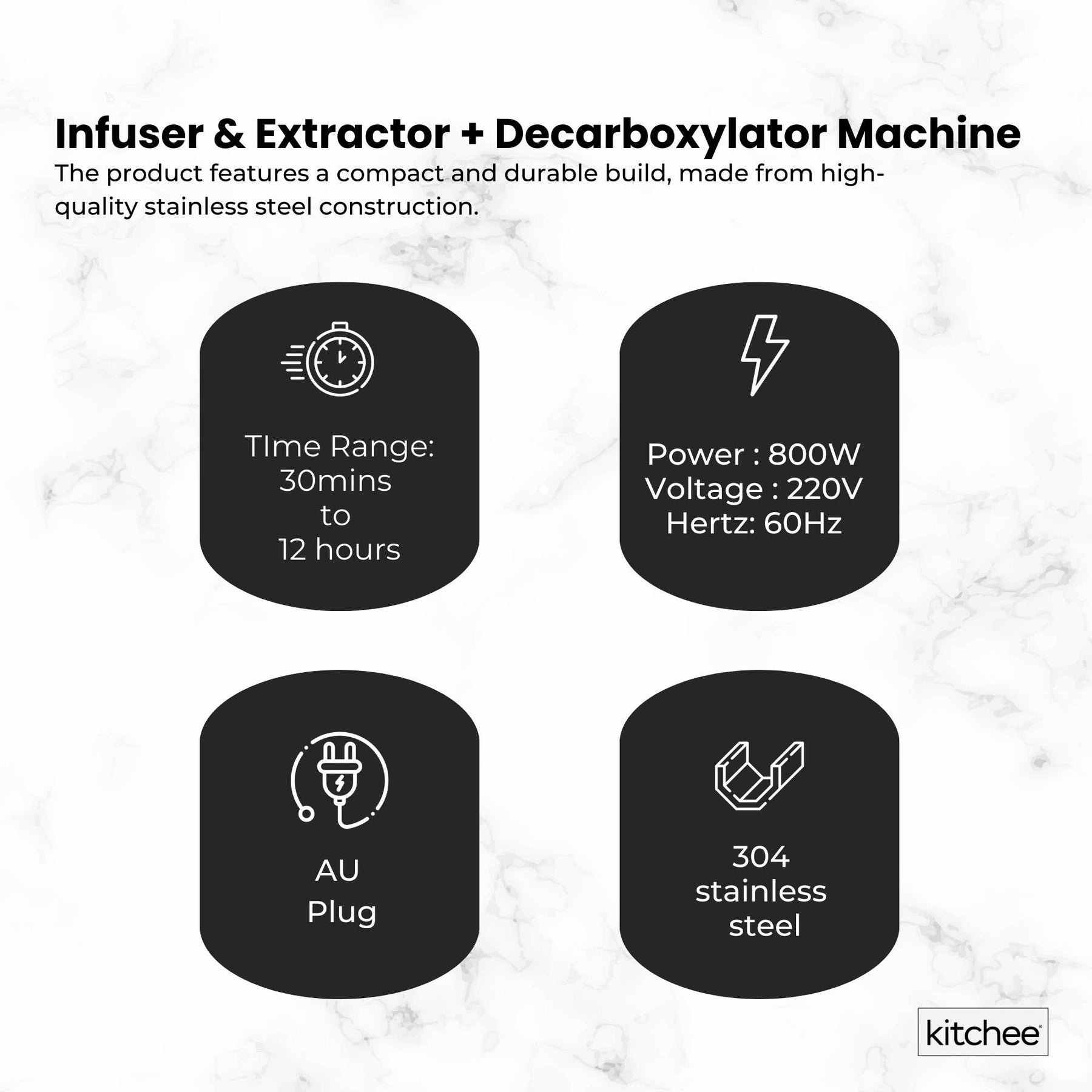 Kitchee Electric Butter Oil Herbal Infuser & Extractor + Decarboxylator Machine - SuperSaverAU - view 8