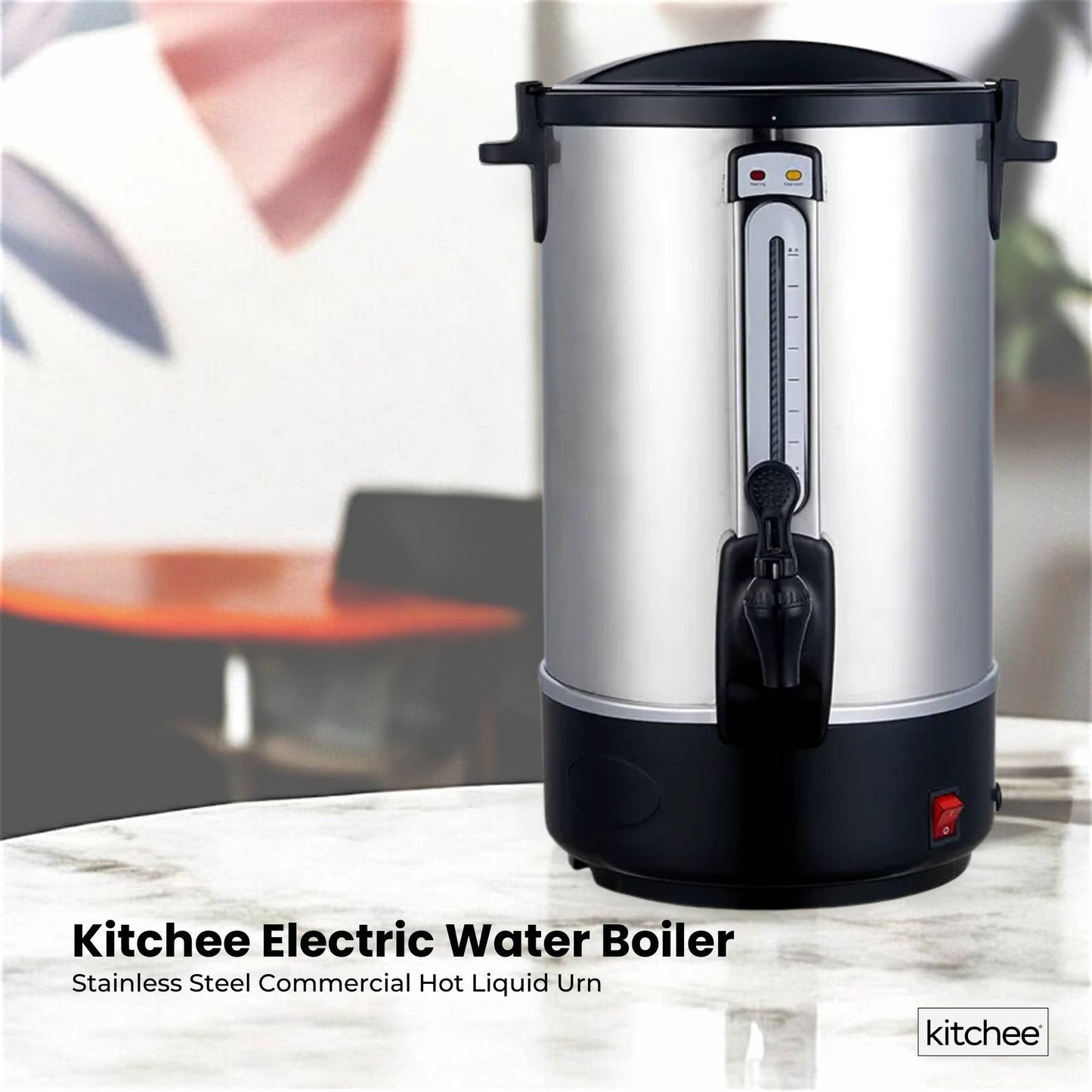 Kitchee 10L Stainless Steel Electric Water Boiler Urn with Auto Temperature Control
