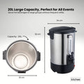Kitchee 20L Stainless Steel Electric Water Boiler Urn - Automatic Temp Control - SuperSaverAU - view 3