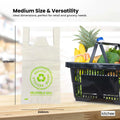 Premium Reusable Plastic Singlet Shopping Bags 38um QLD Compliant - 100 Pack