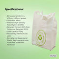 Premium Reusable Plastic Singlet Shopping Bags 38um QLD Compliant - 100 Pack