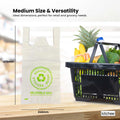 Reusable Plastic Singlet Shopping Bags 1000x 245mm x 475mm 80% Recycled Compliant - SuperSaverAU - view 2