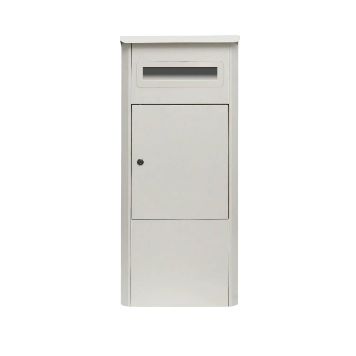 Lockable Parcel Delivery Box - Secure Mailbox 38x38x90cm, Galvanised Steel, Weatherproof