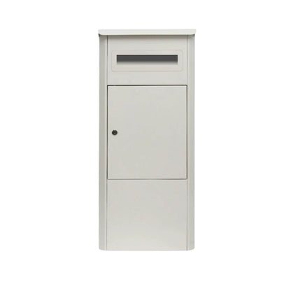 Lockable Parcel Delivery Box - Secure Mailbox 38x38x90cm, Galvanised Steel, Weatherproof