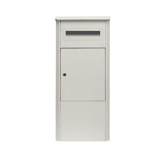 Lockable Parcel Delivery Box - Secure Mailbox 38x38x90cm, Galvanised Steel, Weatherproof