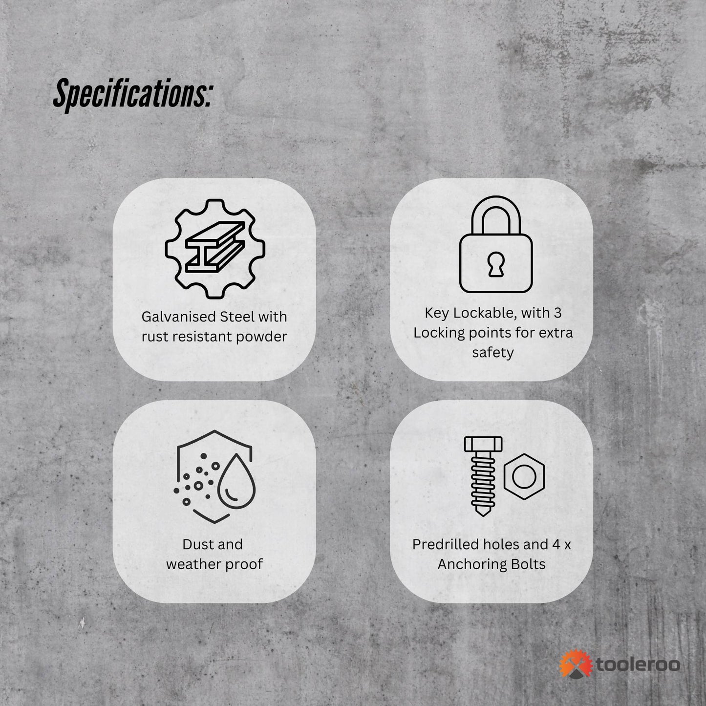 Lockable Parcel Delivery Box - Secure Mailbox 38x38x90cm, Galvanised Steel, Weatherproof