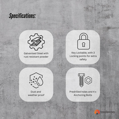 Lockable Parcel Delivery Box - Secure Mailbox 38x38x90cm, Galvanised Steel, Weatherproof