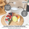 Kitchee Bamboo Cake Stand – 30cm with Acrylic Dome Cover