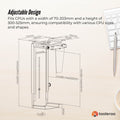Tooleroo Under Desk CPU Holder PC Mount - Adjustable 360 Degree Rotation Rack - SuperSaverAU - view 5