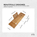 Bamboo Bath Tray Caddy - Adjustable Spa Book & Wine Holder - SuperSaverAU - view 5