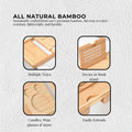 Bamboo Bath Tray Caddy - Adjustable Spa Book & Wine Holder - SuperSaverAU - view 6