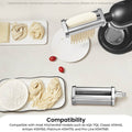 Kitchee Pasta Noodle Maker Roller Cutter Attachments - Compatible with KitchenAid Mixer - SuperSaverAU - view 3