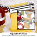 Kitchee Pasta Noodle Maker Roller Cutter Attachments - Compatible with KitchenAid Mixer - SuperSaverAU - view 5