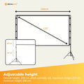120” Portable Movie Projector Screen - Outdoor Indoor 16:9 4K Tripod Stand Case - SuperSaverAU - view 5