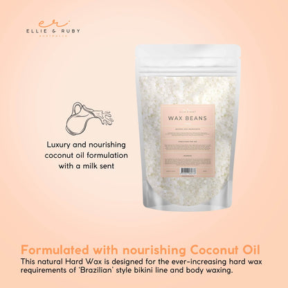 Coconut Oil Hard Wax Beans 400g - Stripless Brazilian Bikini Hair Removal