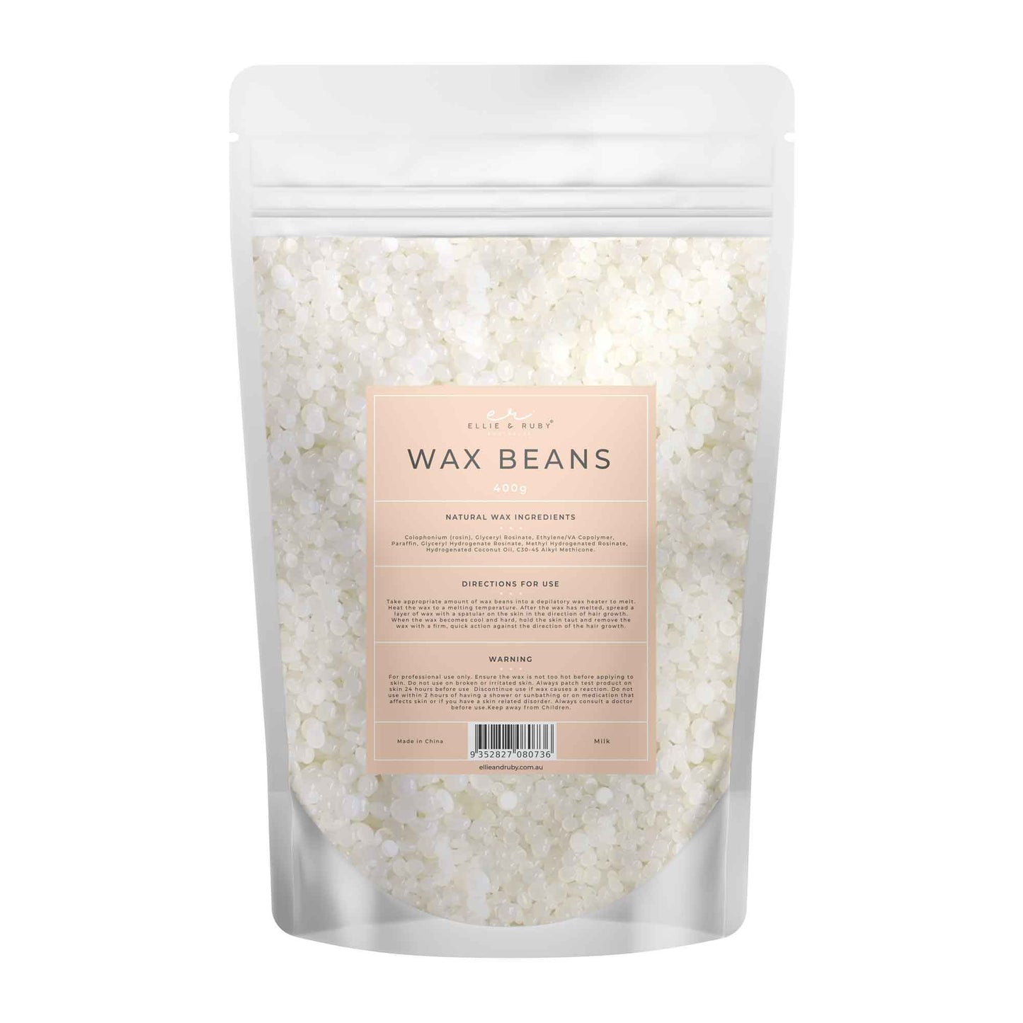 Coconut Oil Hard Wax Beans 400g - Stripless Brazilian Bikini Hair Removal