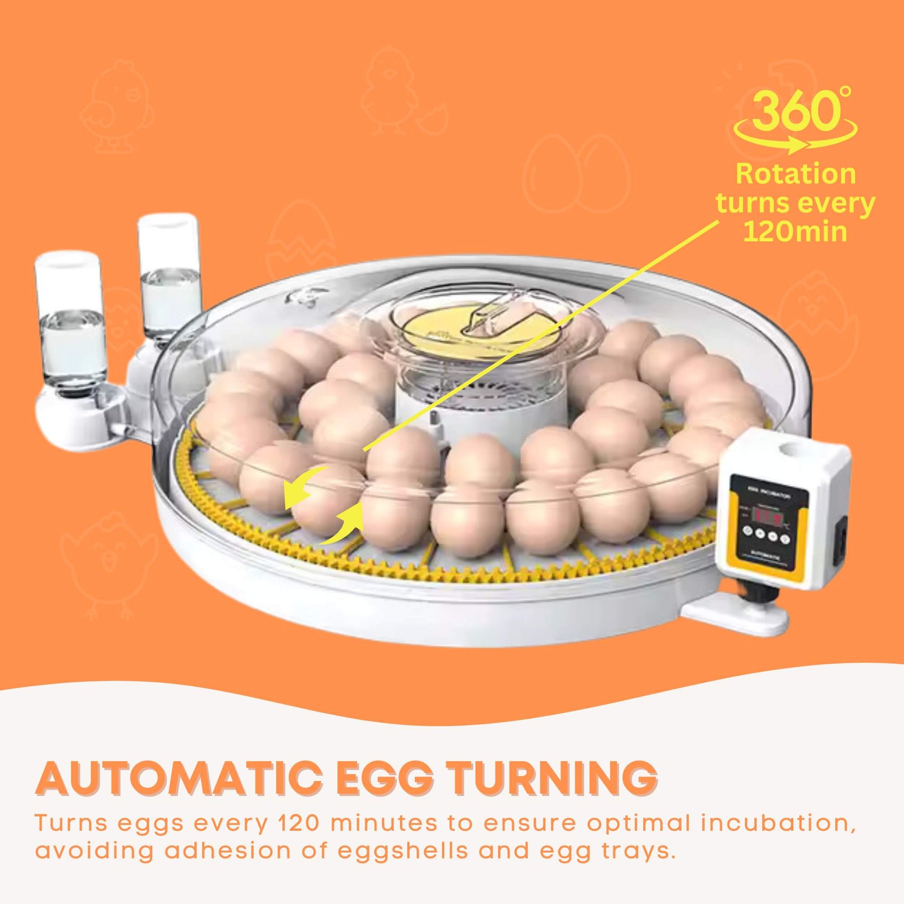 Digital Automatic Egg Incubator - 35 Egg Capacity, Dual Power, Auto Turning & Water Supply - SuperSaverAU - view 4