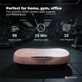 Social Hike KW566 Vibration Plate Machine 200W with 99 Speeds & Bands - Pink