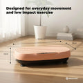 Social Hike KW566 Vibration Plate Machine 200W with 99 Speeds & Bands - Pink