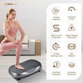 Social Hike KW566 Vibration Plate Machine 200W with 99 Speeds & Bands - Grey