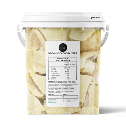 Orku Organic Cacao Butter 600g - Cold Pressed, Pure, Natural, Food Grade - SuperSaverAU - view 1