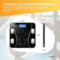 Premium Bluetooth Smart Body Fat Scale with App & USB Charging - Black