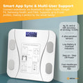 Premium Bluetooth Smart Body Fat Scale with App & USB Charging - White