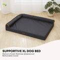Orthopaedic Dog Bed XL Grey - Memory Foam, Waterproof, Removable Cover, 95 x 70 cm - SuperSaverAU - view 2