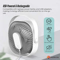 3-Speed USB 20cm Desktop Fan – Quiet Portable Lightweight Rechargeable Cooler - SuperSaverAU - view 4