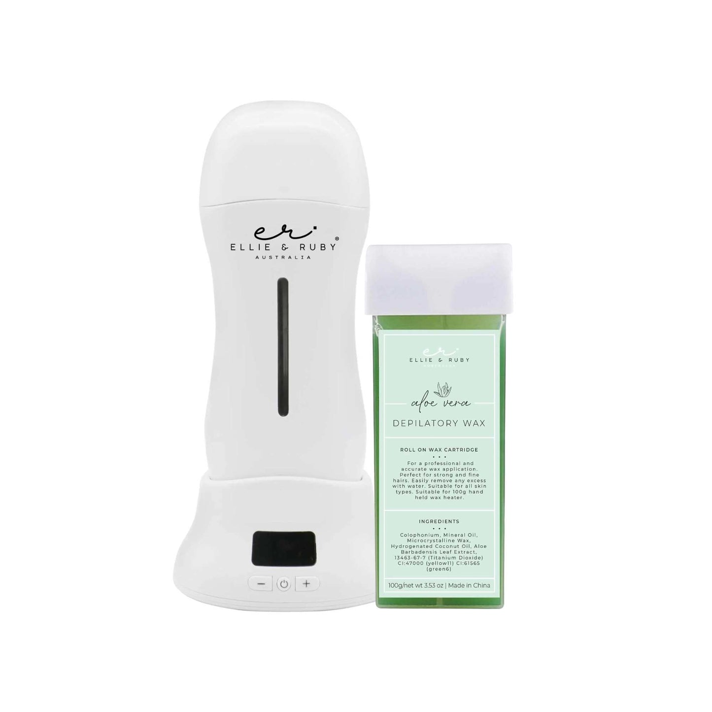 Ellie & Ruby Digital Wax Warmer with Aloe Vera Cartridge - 100ml