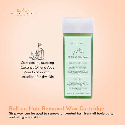 Ellie & Ruby Digital Wax Warmer with Aloe Vera Cartridge - 100ml
