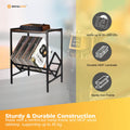 Social Hike Turntable Player Stand & Vinyl LP Record Album Storage - Black Metal - SuperSaverAU - view 3