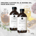 Orku 500ml Organic Castor Oil & 500ml Organic Jojoba Oil Pack - Cold Pressed - SuperSaverAU - view 2