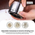 Kitchee Stainless Steel Salt & Pepper Grinder with Adjustable Coarseness - 75ml