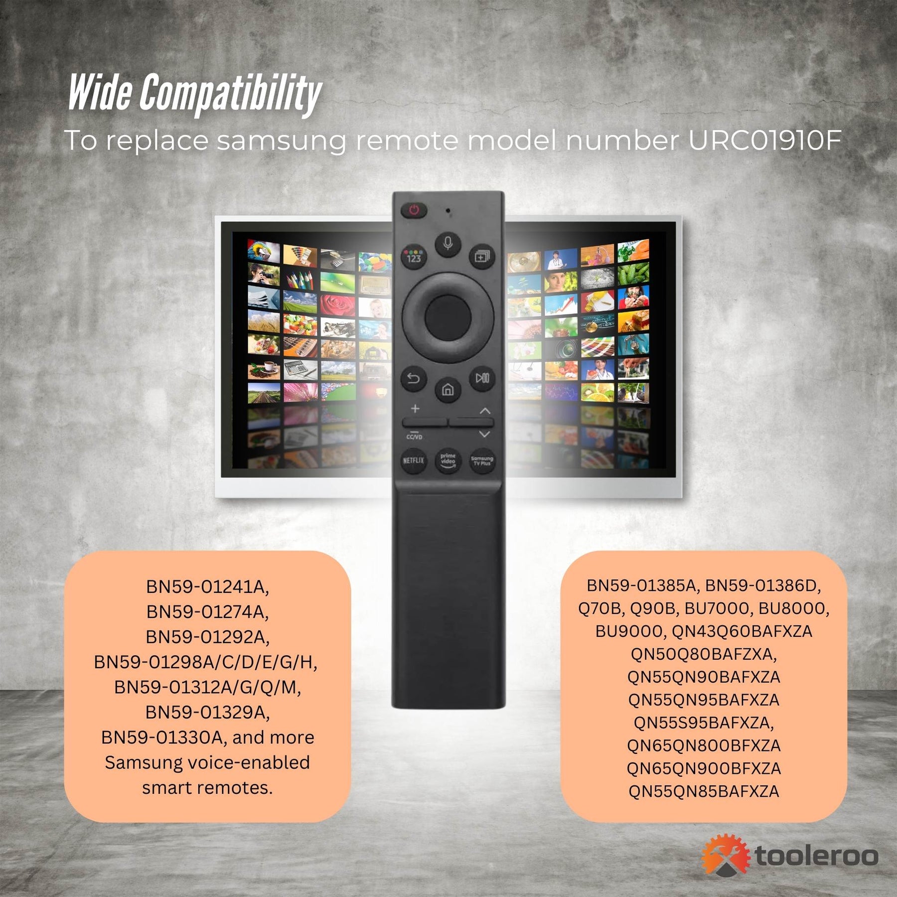 Tooleroo Smart TV Remote Control - Replacement For Samsung Voice BN59-01357F - SuperSaverAU - view 4