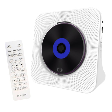 Tooleroo Bluetooth Portable Desktop CD Player Speaker - White