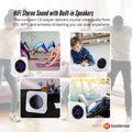 Tooleroo Bluetooth Portable Desktop CD Player Speaker - White