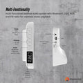 Tooleroo Bluetooth Portable Desktop CD Player Speaker - White